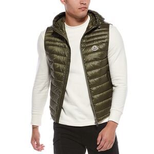 Moncler Mens Orant Vest, Green